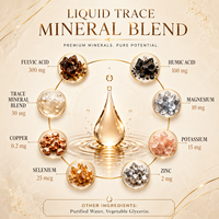 Acide Fulvique Liquide 300mg Acide Humique 100mg Supplément Minéral avec Zinc, Sélénium, Cuivre et Potassium Fourniture en Marque Blanche