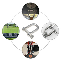Pièce de fixation boucle en acier manille câble métallique serrure chaîne connexion boucle en forme de U 304 acier inoxydable manille Type D manille