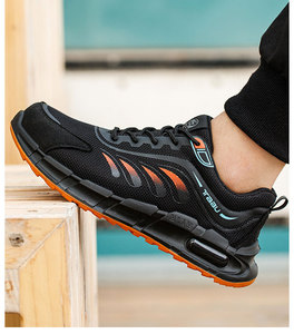 รองเท้าเซฟตี้แบบนุ่มสำหรับผู้ชายและผู้หญิง หัวรองเท้าไฟเบอร์กลาส กันน้ำ ด้านบนเป็นผ้าตาข่าย ป้องกันแรงกระแทก พื้นรองเท้าด้านกลางทำจากยางป้องกันการเจาะทะลุ - Product Image 3