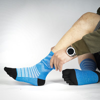 Chaussettes de course athlétiques en laine mérinos de haute qualité à cinq doigts Chaussettes personnalisées en laine à 5 orteils pour hommes et femmes
