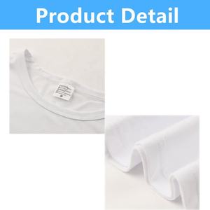 Camisa de poliéster para sublimar La Camiseta corta en blanco Publicidad comercial Camisas de poliéster en blanco promocionales personalizadas con logotipo - Product Image 3
