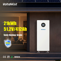 Système de stockage d'énergie solaire domestique mobile VoltaNest 51,2V 412Ah 21kWh 20kWh LiFePO4 avec protection IP54