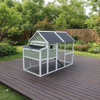 Cage à poules multi-niveaux en bois, moderne, écologique, durable, anti-évasion, maison pour animaux, mobilier pour animaux, imprimé pour l'hiver