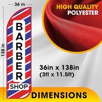Drapeau de coiffeur de haute qualité et de vente chaude pour les promotions d'événements d'affaires en plein air et les drapeaux et bannières promotionnels de salon de coiffure