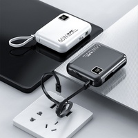 Cargador Portátil Rápido PD22.5W 10000 mAh con Cable de Carga USB, Mini Banco de Energía Inteligente de 6000 mAh con Pantalla LED