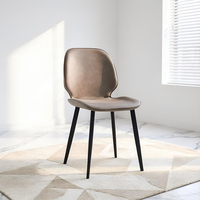 Fauteuil lounge en cuir de luxe minimaliste moderne, design ergonomique du dossier pour les salles de réception et de conférence