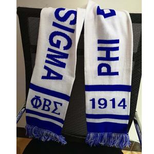 Set Syal dan Kupluk Musim Dingin Panjang Jacquard dengan Logo Sororitas Delta 1932 Gamma Phi Delta Lambda Theta Alpha yang Dikustomisasi dan Desain Trendi - Product Image 5