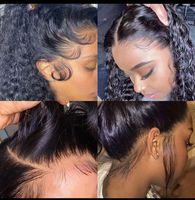 Perruque Lace Front de 40 pouces en Cheveux Brésiliens Vierge Remy, Transparente, Pré-épilée, avec Baby Hair, Sans Colle, Ligne de Cheveux Naturelle, Haute Densité