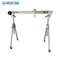 Grue à portique en aluminium allié de 1 tonne, grue à portique portable de 1000 kg, pliable et réglable avec chariot