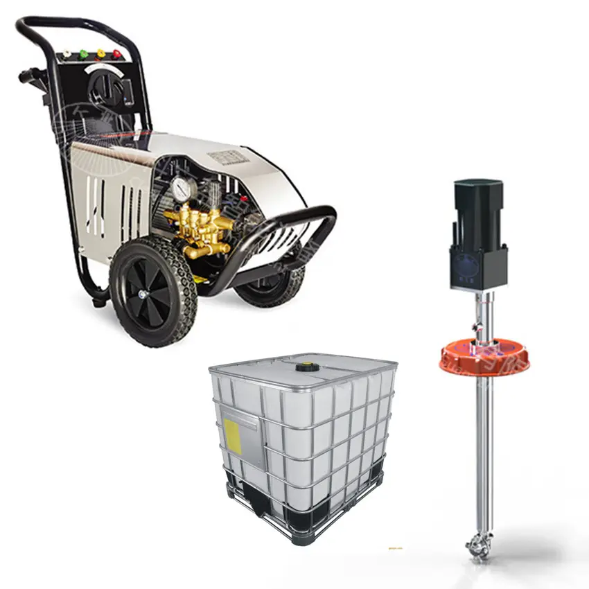 IBC tank cleaning equipment, 1450 PSI high pressure cleaner and IBC tote cleaning nozzle