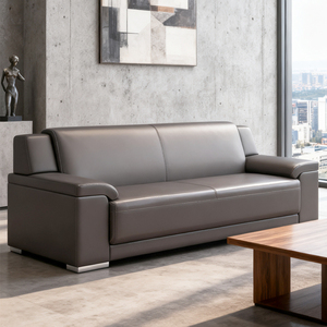 Tiếp tân khách truy cập thiết lập Chất lượng cao màu xám da tổng hợp phòng chờ <span class=keywords><strong>sofa</strong></span> cho kinh doanh sảnh - Product Image 3