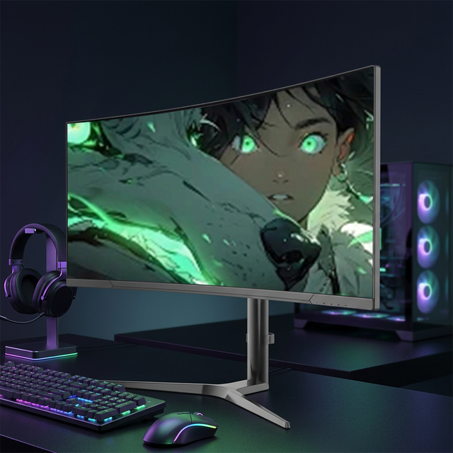 1ms Response Time 165Hz 34 Inch Curved 4K Gaming Monitor with IPS Panel 21:9 Aspect Ratio Frameless Design and Up-down Stand