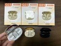 Q23 Electroplate TWS Wireless Earbuds Gaming Earphones Hifi Sound BT 5.4 Headset Olahraga di Dalam Telinga Headphone Tahan Air dengan Mic