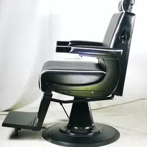 DREAMSALON fabrika fiyat yan kontrol uzanmış Salon mobilya berber salonu için siyah hidrolik berber koltuğu