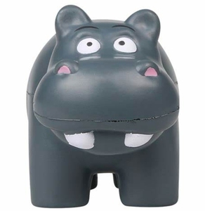 Custom Logo Promotional Gifts Hippo Shape Soft Toy Stress <b>Ball</b> PU Foam <b>Squeeze</b> <b>Ball</b> - Product Image 1