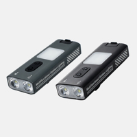 Mini Linterna EDC, Linterna de Llavero Recargable, Encendedor Eléctrico de Arco LED, Luz COB RGB para Camping, Senderismo, Supervivencia al Aire Libre, Regalo