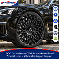 Jantes en alliage forgé à rayons maillons 5x112, noir brillant, 20, 21, 22 pouces, haute qualité, sur mesure, pour BMW 760i G70