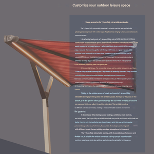 Durable Outdoor <strong>Wall</strong> <strong>Mounted</strong> Full Cassette <strong>Awning</strong> Outdoor Retractable <strong>Awning</strong> Shade Patio Folding Arm Canopy - Product Image 6