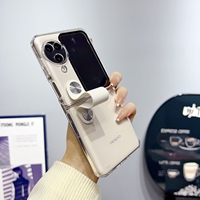 Étui de téléphone transparent antichoc en TPU Appo Find N3 Flip avec boucle de charnière et sac OPP