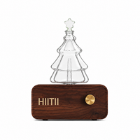 Diffuseur d'huiles essentielles sans eau en verre haut de gamme Noël 2026 – Cadeau de fêtes, aromathérapie, air froid, silencieux, éclairage LED artistique