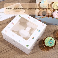 Boîtes d'emballage carrées haut de gamme pour gâteaux, en papier kraft durable, auto-érectrices, avec pelliculage mat, logo personnalisé, pour aliments, impression offset, éponge
