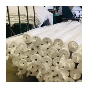 廉价实心90gsm 100% 涤纶家用纺织品漂白床单织物光学白色织物
