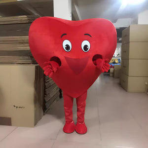 赤いハート型のマスコットコスチュームと小道具、バレンタインデーパーティー用インフレータブルコスチューム、フェスティバルステージコスチューム - Product Image 6