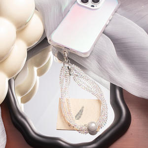 Nouveau style de <span class=keywords><strong>cordon</strong></span> de <span class=keywords><strong>téléphone</strong></span>, bracelet de poignet en perles, chaîne courte pour étui, <span class=keywords><strong>cordon</strong></span> à boucle métallique, modèle 240905 - Product Image 4