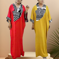 Robe longue élégante décontractée imprimée grande taille pour femmes musulmanes du Moyen-Orient, vêtements islamiques