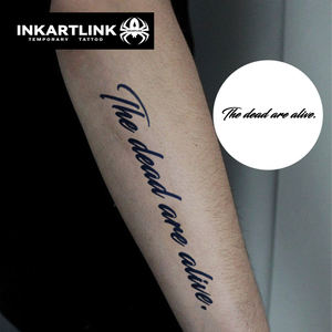 Durable lettrage citation noir organique Jagua encre à base de plantes temporaire semi permanent autocollants de tatouage - Product Image 1