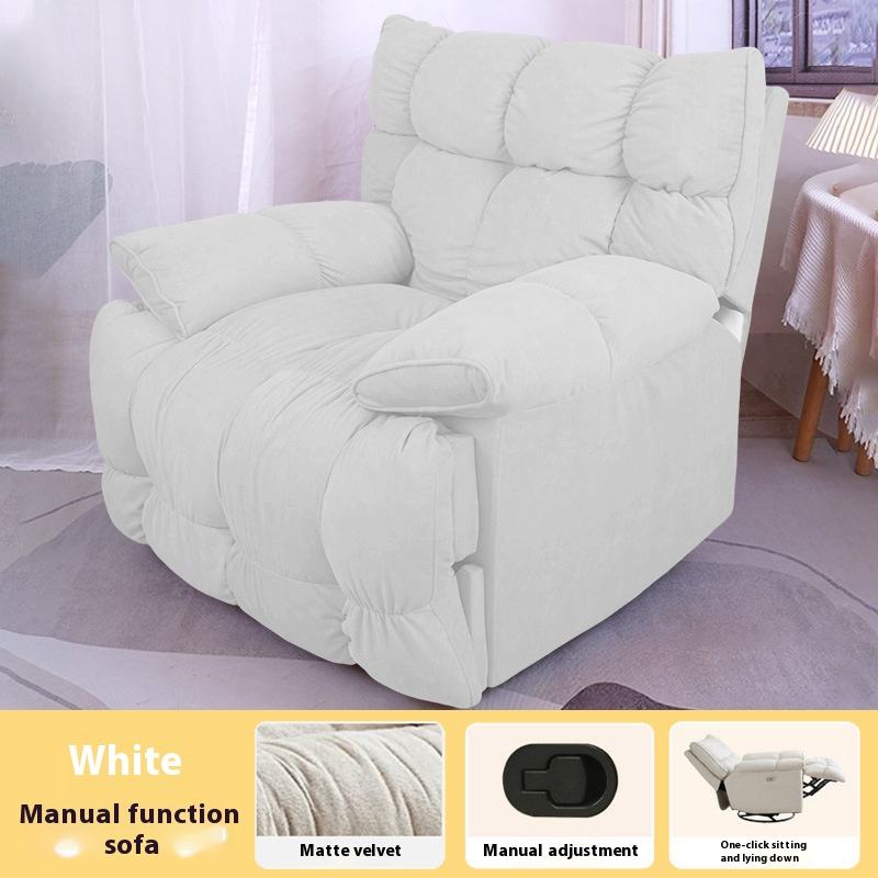 [Velours Chenille] Blanc Crème - Sit-Up et Inclinaison Manuels