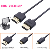 Cable HDMI Super Delgado y Suave 2160P HDR ARC 4K/60HZ 3D HDMI 2.0V para PC TV OD3.2mm