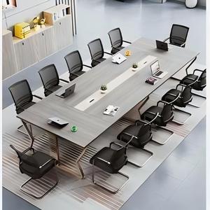 Mesa de reuniones การเจรจาธุรกิจห้องประชุมอุตสาหกรรมเฟอร์นิเจอร์สำนักงานห้องประชุมโต๊ะเขียนหนังสือโต๊ะประชุมเจรจา - Product Image 3