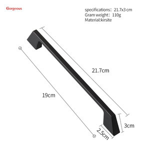 Hiện đại brussolidfurniture Cửa Ngăn kéo kéo <span class=keywords><strong>knobs</strong></span> Vàng tủ quần áo màu đen nhà bếp xử lý cho Tủ nhôm hợp kim kẽm - Product Image 3