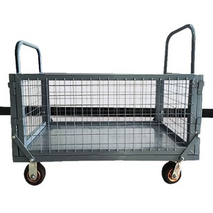 รถเข็นเหล็กขนาดใหญ่สำหรับงานคลังสินค้า ขนย้ายสินค้าหนัก และรถเข็นแบบมีกรง จากโรงงานฮานัค - Product Image 3