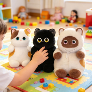 Jouet pour chat interactif vocal intelligent AI transfrontalier, avec expressions riches et fonctions d'interaction Bluetooth et Wi-Fi. - Product Image 1