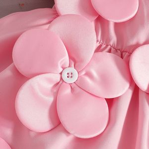 Vestito Estivo Floreale per <span class=keywords><strong>Neonata</strong></span> con Maniche a Farfalla, Rosa e Bianco - Product Image 4