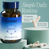 Complément probiotique de haute qualité à marque privée, favorisant la digestion et soutenant la santé intestinale, en capsules.