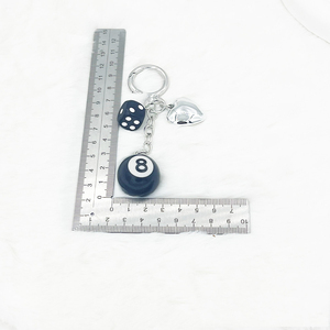 8 quả bóng xúc xắc quyến rũ KEYCHAIN-dễ thương túi ví Phụ kiện túi xách-Y2K thẩm mỹ Móc chìa khóa cho phụ nữ người đàn ông - Product Image 2