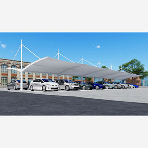 Abri de voiture en acier et aluminium résistant au vent avec toit en PVDF pour structure de membrane de voiture - Product Image 2