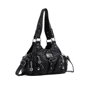 Bolso Tote <span class=keywords><strong>de</strong></span> Poliéster con Cierre y Acabado Lavado, Estilo Y2K, para Mujer, Bolso Bandolera <span class=keywords><strong>de</strong></span> Moda, Bolso <span class=keywords><strong>de</strong></span> Hombro - Product Image 5