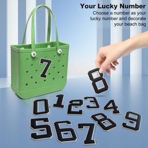 Números Decorativos para Bolsos Bogg, Accesorios Universales Simply Southern del 0 al 9, Insertos de Goma para Bolsos de Playa, Números DIY - Product Image 5