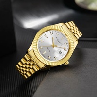 Jam Tangan Quartz Pria Mewah Model Bisnis Trendi Terbaru Laris Manis 41mm Bahan Paduan Baja Tahan Karat Dial Pointer Tahan Air