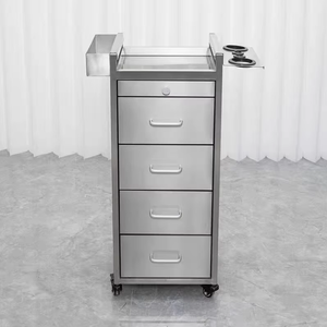 Stainless Steel <b>Tool</b> Cart for Hair Salon <b>Tool</b> <b>Cabinet</b> for Hair Salon Multifunctional <b>Storage</b> Rack for Hair Salon - Product Image 4