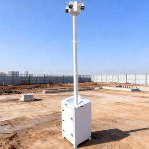 Tour de vidéosurveillance mobile pour le marché européen, pour la sécurité des chantiers, transportable par chariot élévateur, panneau solaire en option - Product Image 4