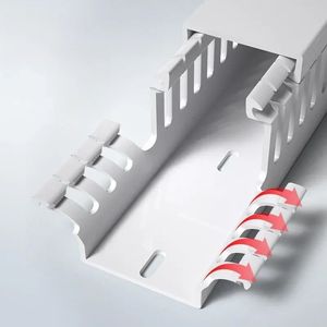 Canalina Portacavi in PVC Ignifugo, Organizzatore di Cavi a Canale Aperto, Sistema di Gestione Cavi - Product Image 5