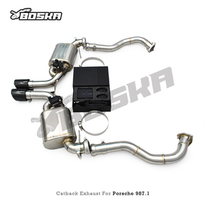 Sistema de escape Catback de ajuste directo SUS304 para Porsche Boxster/Cayman 987/987.1/987.2 2.7/2.9/3.4 2006-2012 Boska con control de válvulas - Product Image 2