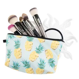 3D Printed Pineapple Style digital printing Travel Case Girl's Makeup Bag for Holidays Women's Cosmetic Bags & Cases