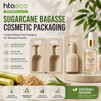 Boîte d'emballage moulée en pulpe de canne à sucre biodégradable et écologique, avec gaufrage et revêtement UV