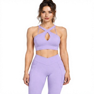 Women Yoga Sports Bra Stretch Fitness Gym Running Training Crop <b>Top</b> Breathable Seamless Design Logo <b>Low</b> MOQ Supportive - Product Image 1